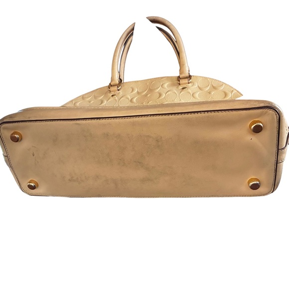 Coach Sierra Satchel F27598 Nude/Tan Patent Leather – Fair Condition - Picture 12 of 13